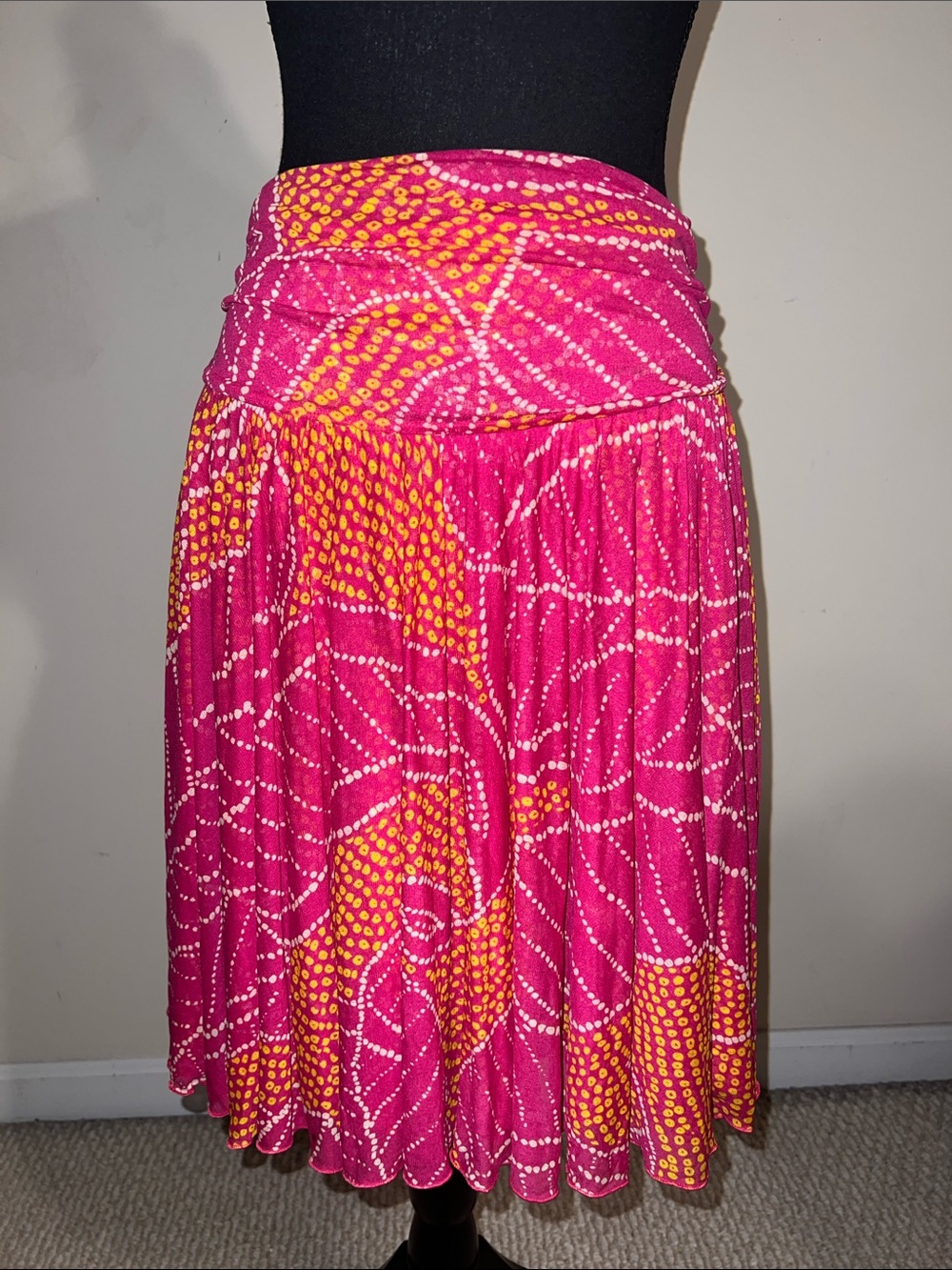 Diane Von Furstenberg 100% Silk Midi Skirt